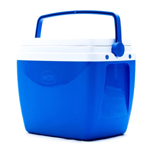 Caixa térmica azul 18 litros mor com alça e porta copos